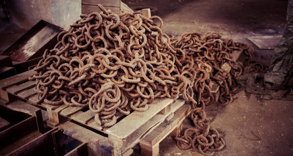 Canva - Brown Chains on Wooden Palette