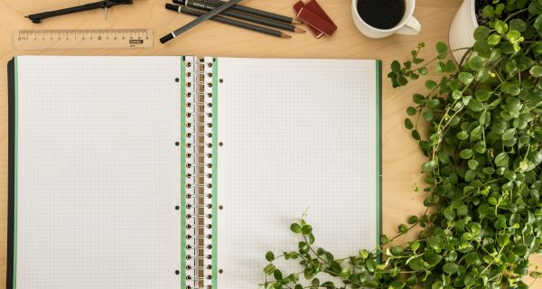 Canva - White Ruled Book