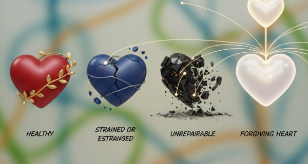 Valentine Hearts with forgiving heart