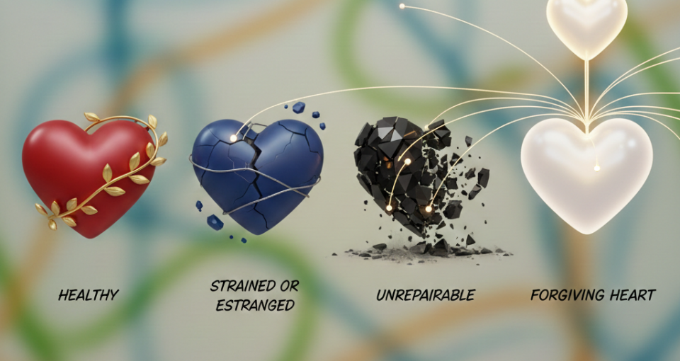 Valentine Hearts with forgiving heart